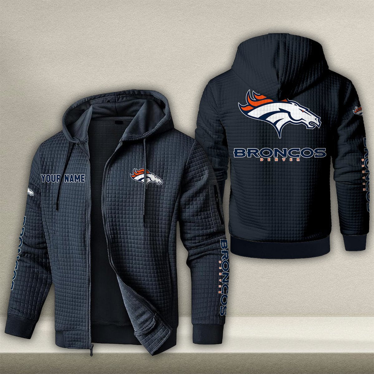 DEN x NFL Quilted Zip Hoodie DatND DVT