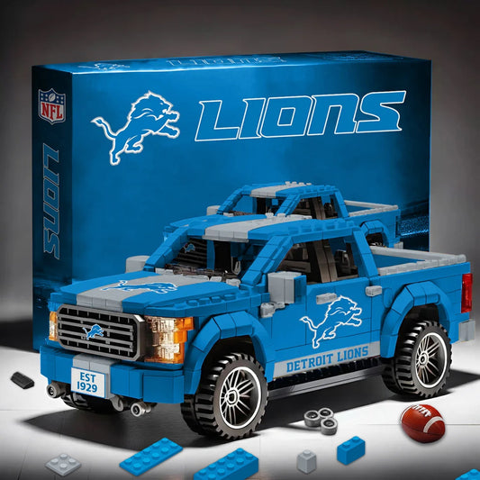 DET X NFL 3D Racing Truck Model Building Block Set NDT NHM