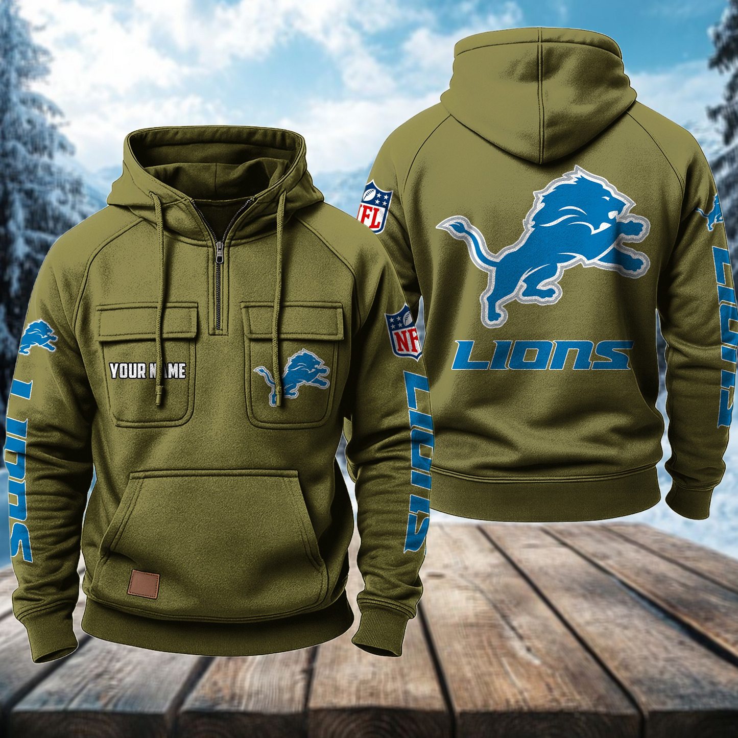 DET x NFL Premium Hoodie DATND TANTD