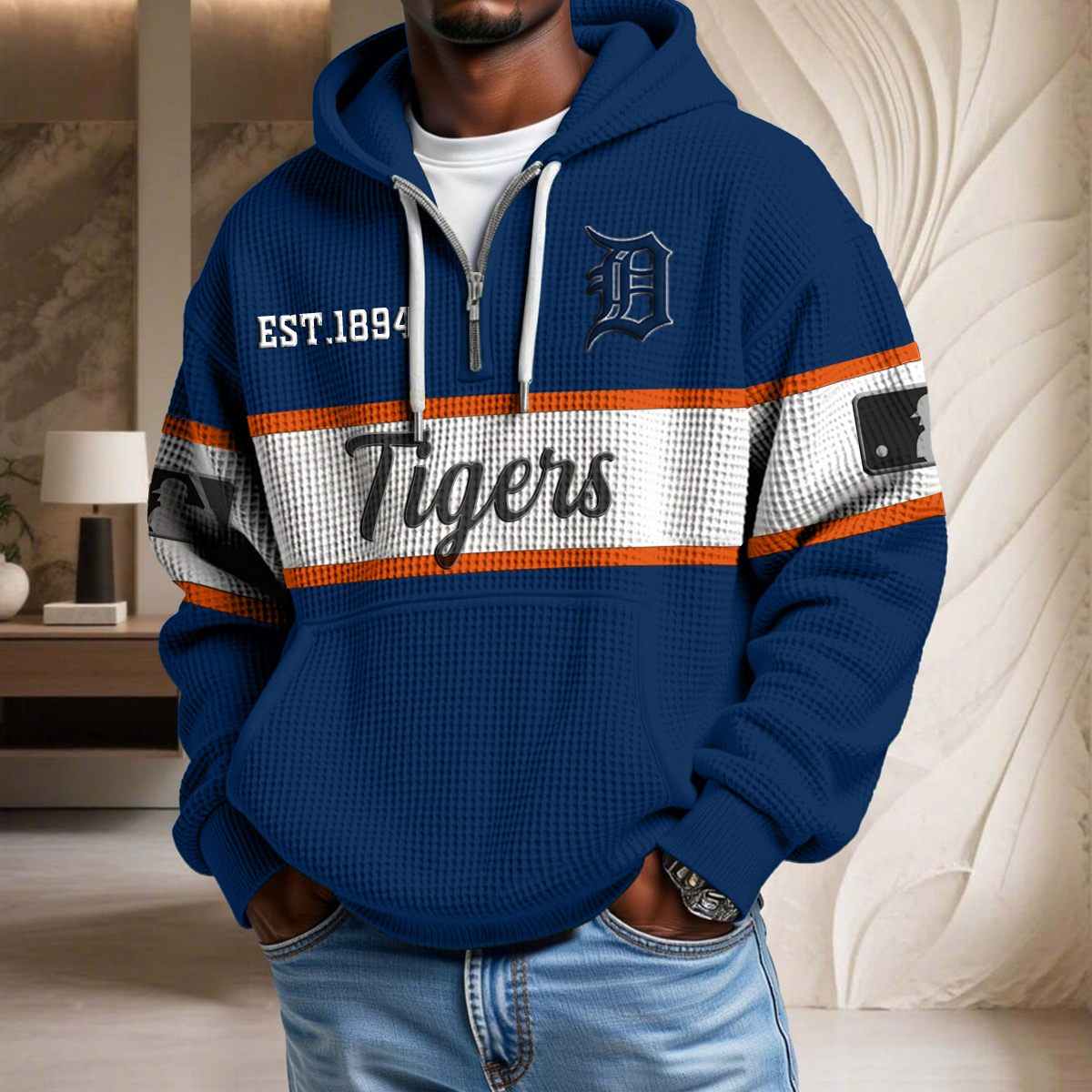 MLB x DT EST Waffle Half Zip Hoodie HLP HLPHUONG