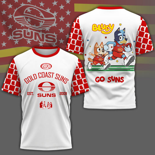 GCS x AFL Premium Bluey 3D Shirt DDT TTTZ