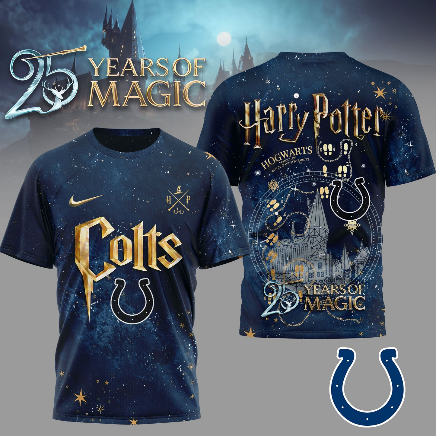 IC Premium NFL Harry Potter 25 Years Of Magic 3D Shirt DDT CTND