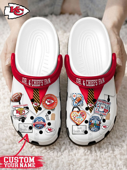 KCC PREMIUM NFL NATIONAL DOCTOR'S DAY CLOGS WITH 8 CHARMS DDT  CTND