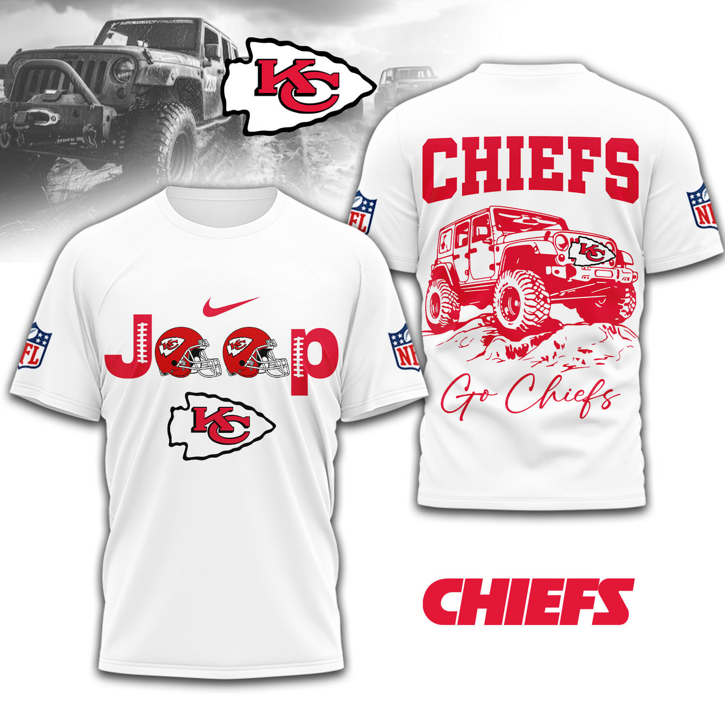 KCC Premium NFL Jeep 3D Shirt DDT NTL