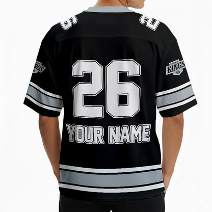 LAK x Hockey Ice Short Sleeves Jersey Shirt Custom Any Number Gift DDT TTTZ