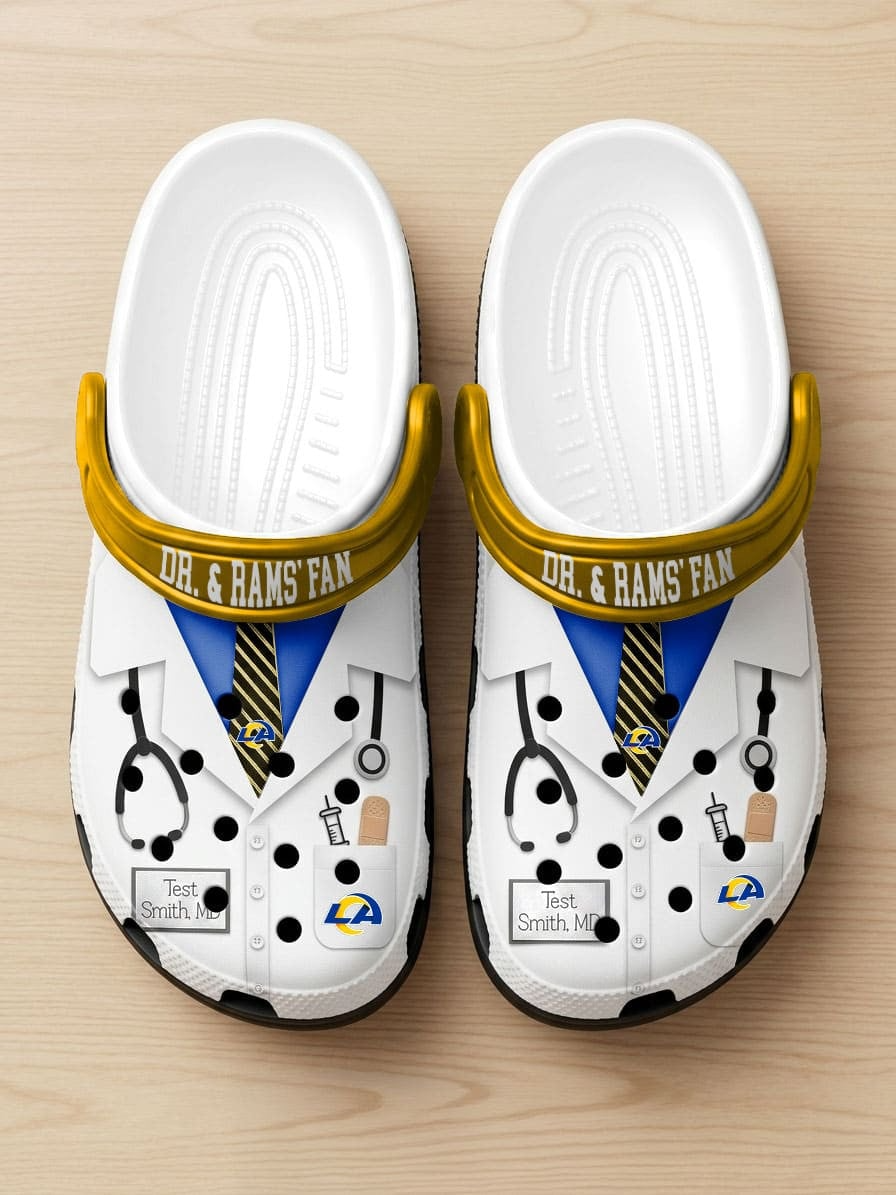 LAR PREMIUM NFL NATIONAL DOCTOR'S DAY CLOGS WITH 8 CHARMS DDT  CTND