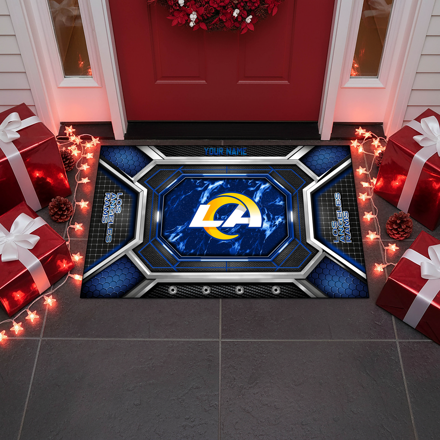 LAR x NFL Personalized Sport Doormat, Gifts For Christmas DDT NTL