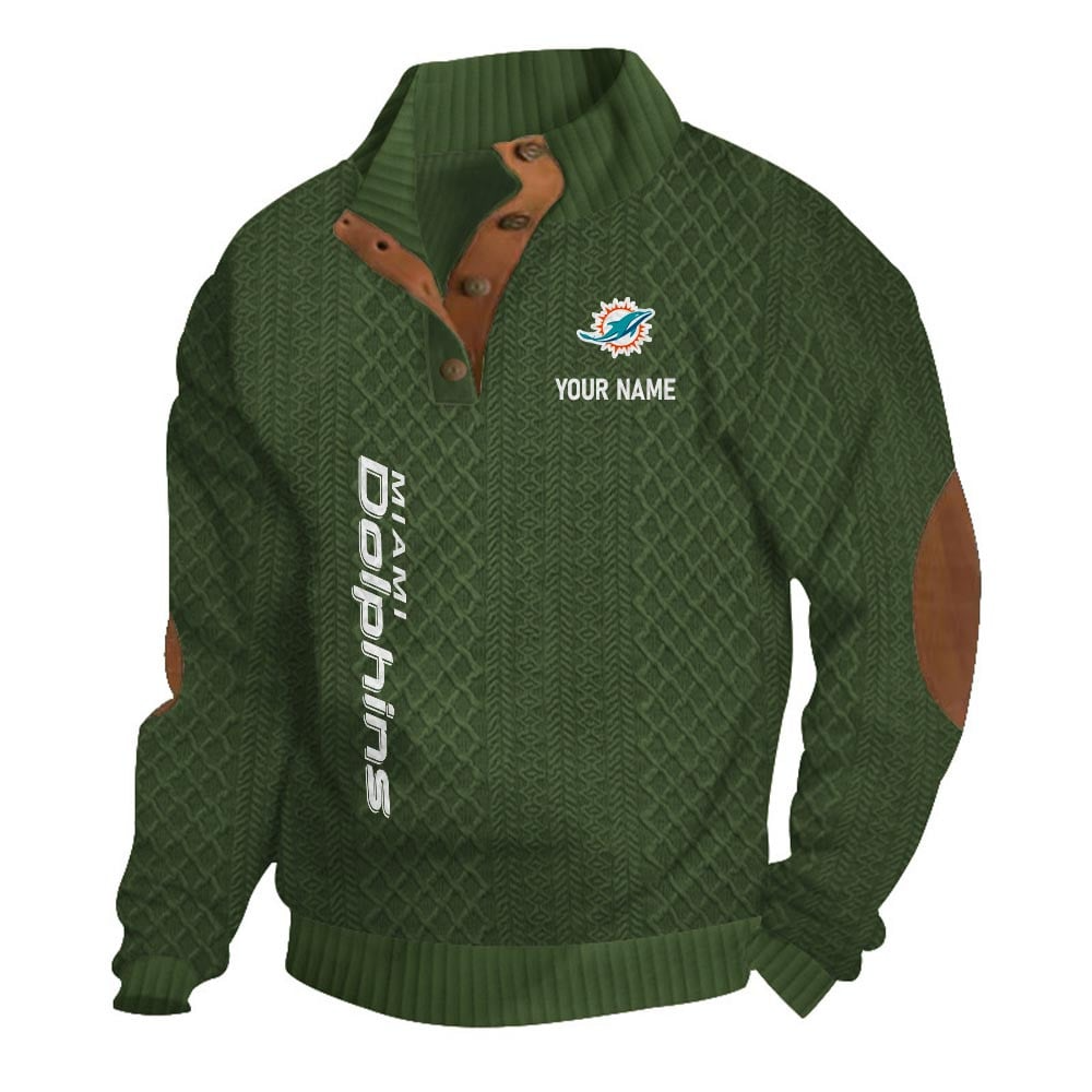 MD NFL Basic Knitted Stand Collar Sweatshirt DDT CTND