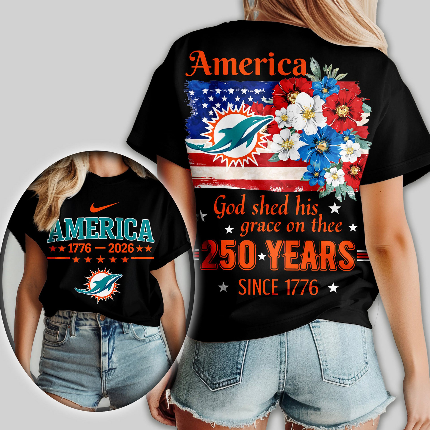 MD Premium NFL America God Shed His Grace On Thee Women Shirt DDT  NTL