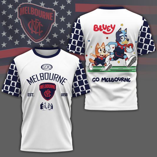 MD x AFL Premium Bluey 3D Shirt DDT TTTZ