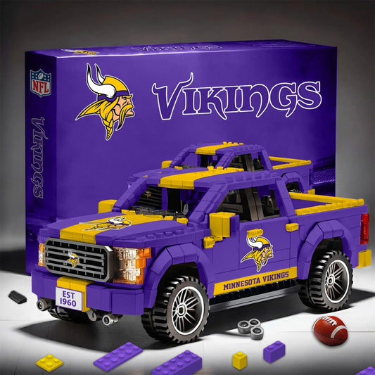 MIN X NFL 3D Racing Truck Model Building Block Set NDT NHM
