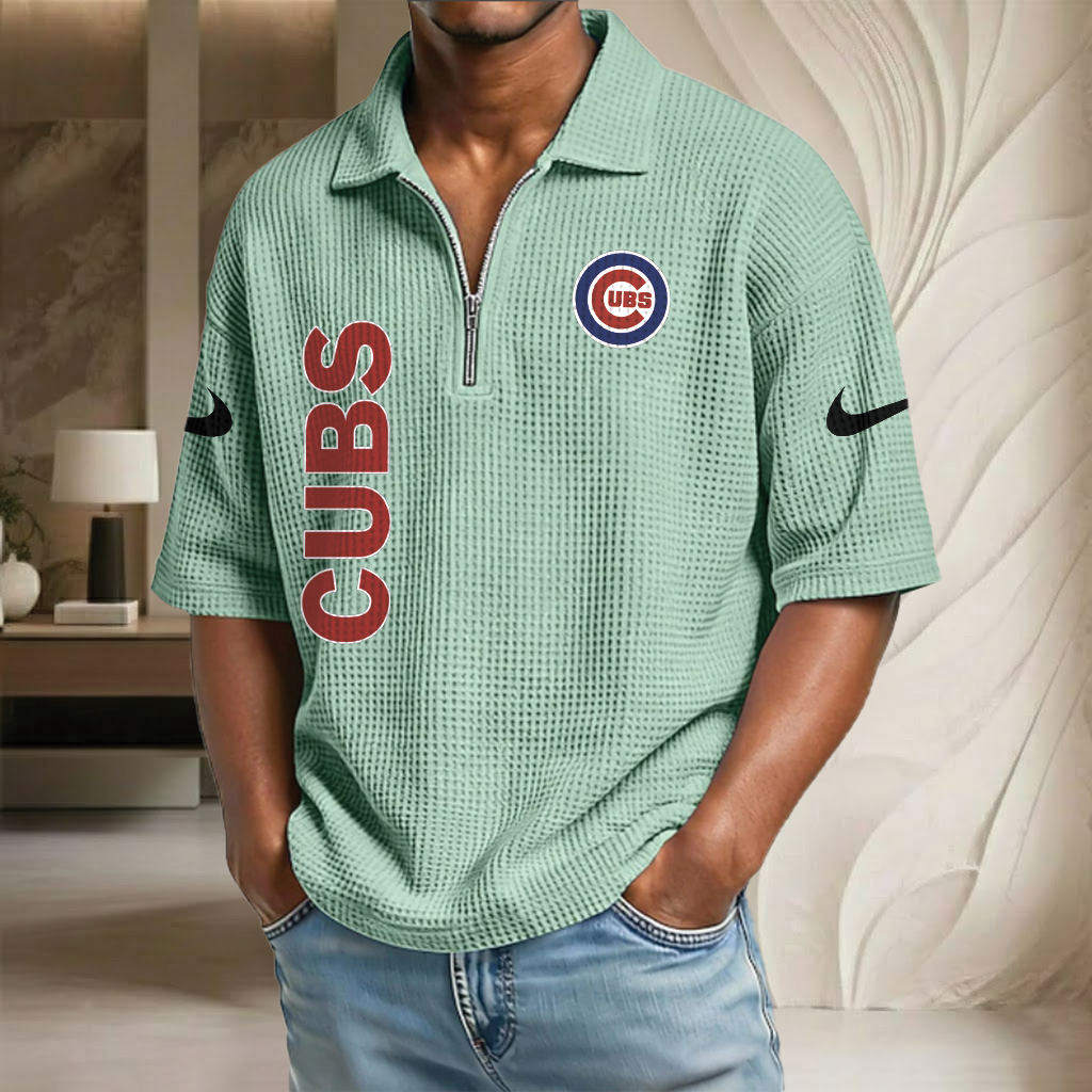 MLB x CC Waffle Half-Zip Polo Shirt HLP 070326 HLPHUONG