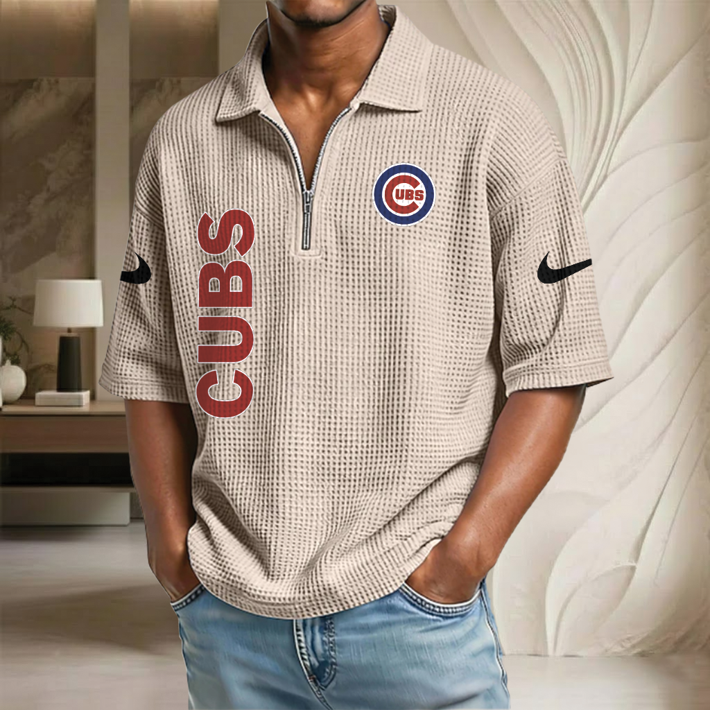 MLB x CC Waffle Half-Zip Polo Shirt HLP 070326 HLPHUONG