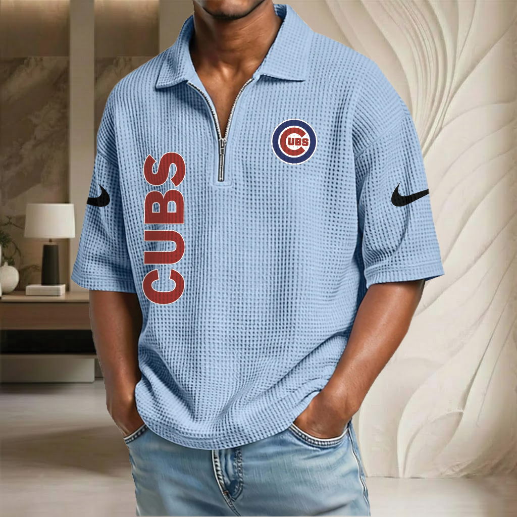 MLB x CC Waffle Half-Zip Polo Shirt HLP 070326 HLPHUONG
