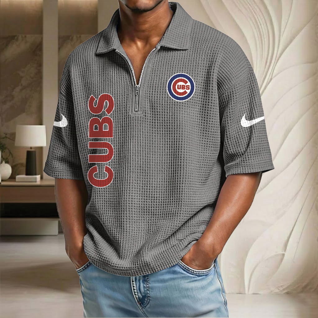 MLB x CC Waffle Half-Zip Polo Shirt HLP 070326 HLPHUONG