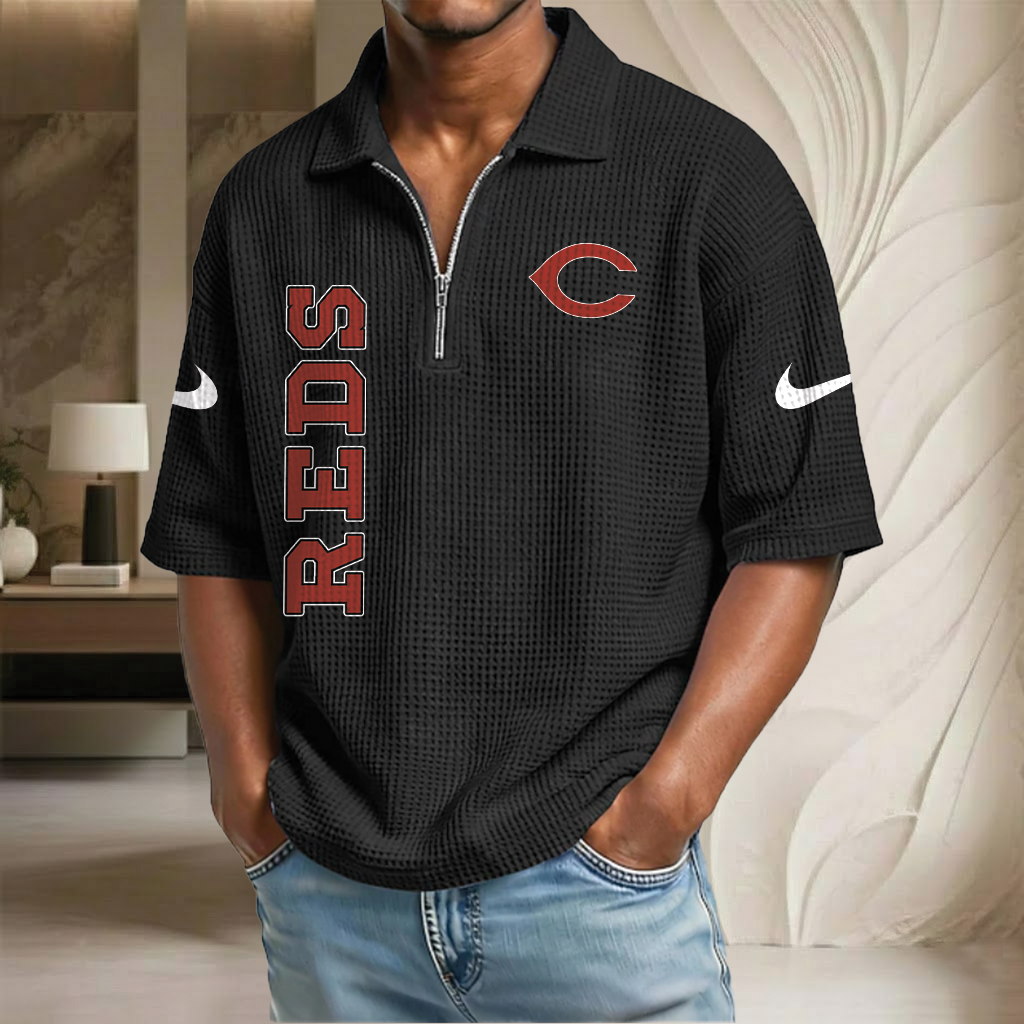 MLB x CR Waffle Half-Zip Polo Shirt HLP 070326 HLPHUONG