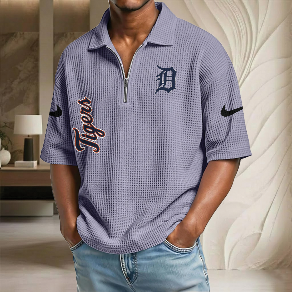 MLB x DT Waffle Half-Zip Polo Shirt HLP 070326 HLPHUONG