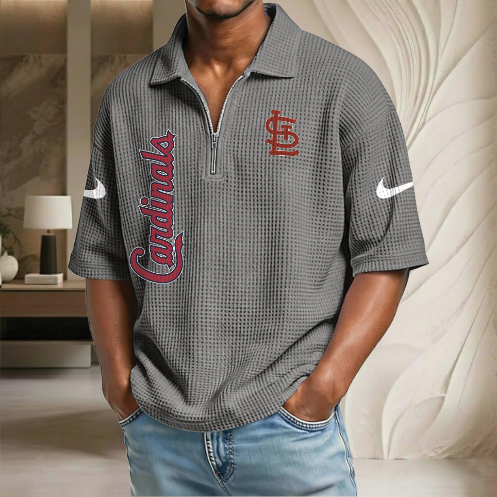 MLB x SLC Waffle Half-Zip Polo Shirt HLP 070326 HLPHUONG
