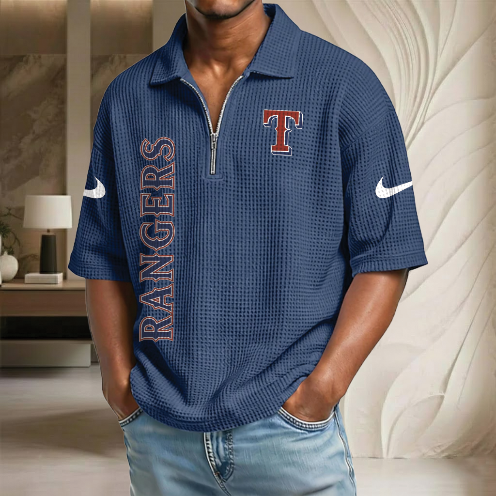MLB x TR Waffle Half-Zip Polo Shirt HLP 070326 HLPHUONG
