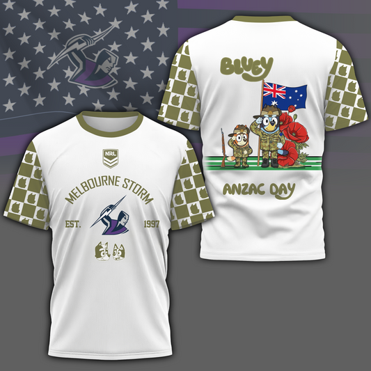 MS x NRL Anniversary Anzac Day Shirt DDT LBN