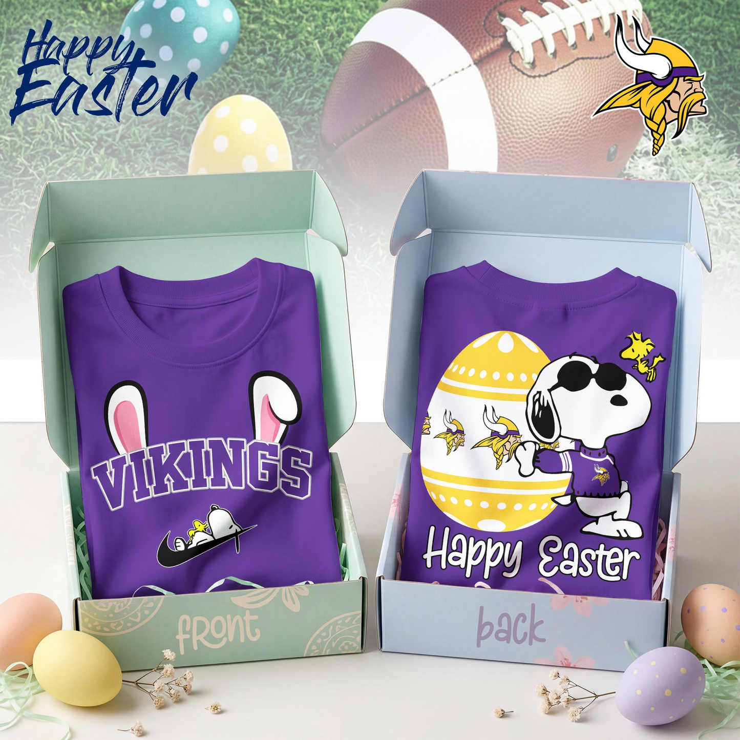 MV Premium NFL Happy Snoopy Easter T-shirt DDT NTL