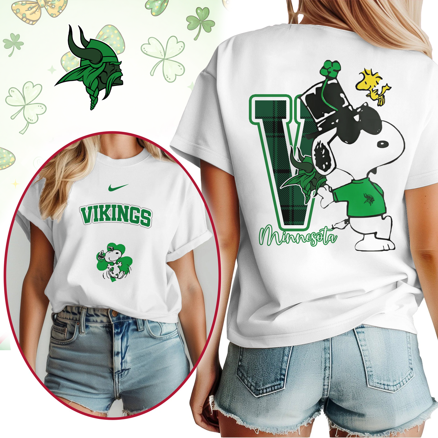 MV Premium NFL Snoopy St. Patricks Day Shirt DDT NTL