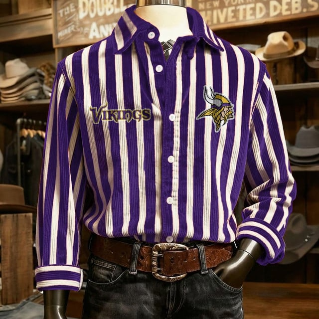 MV x NFL Color Stripe Corduroy Shirt DDT NTL