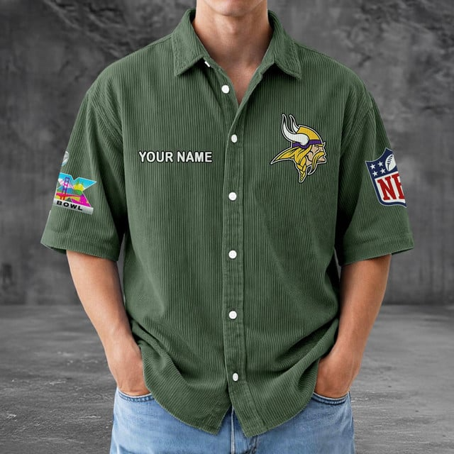 MV x NFL Men Seersucker Button Shirt DDT NTL