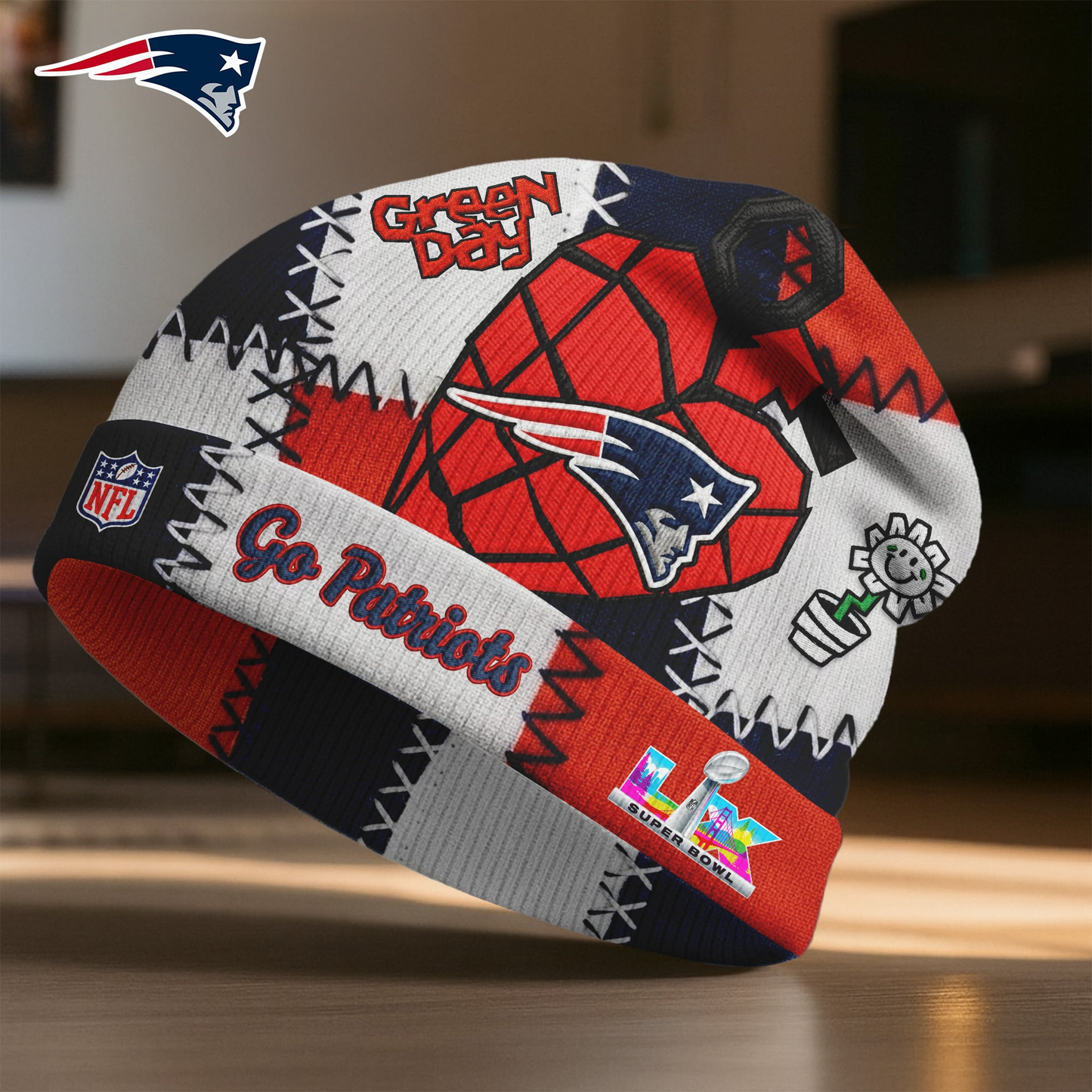 NEP Premium NFL 2026 Super Bowl 3D Beanie Hat DDT  NTL