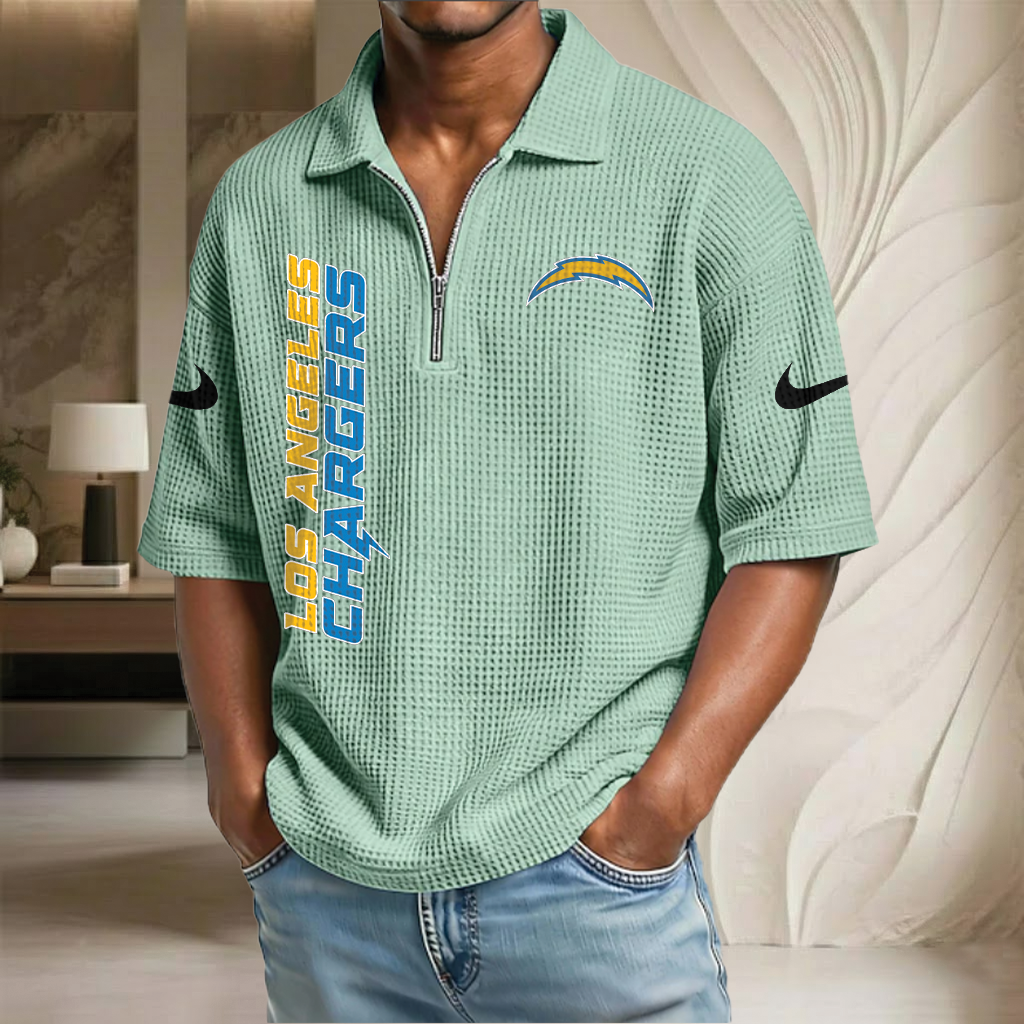 NFL x LAC Waffle Half-Zip Polo Shirt HLP 070326 HLPHUONG