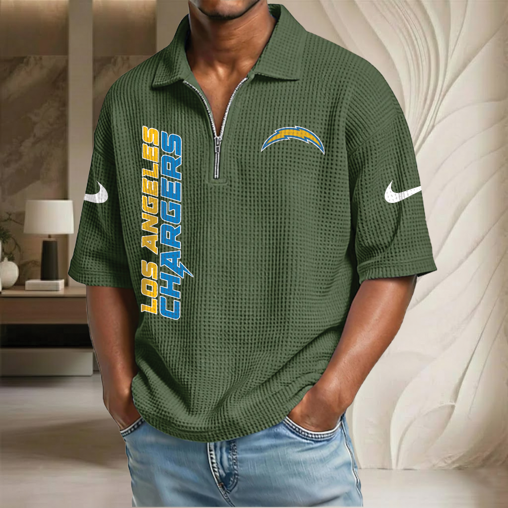 NFL x LAC Waffle Half-Zip Polo Shirt HLP 070326 HLPHUONG