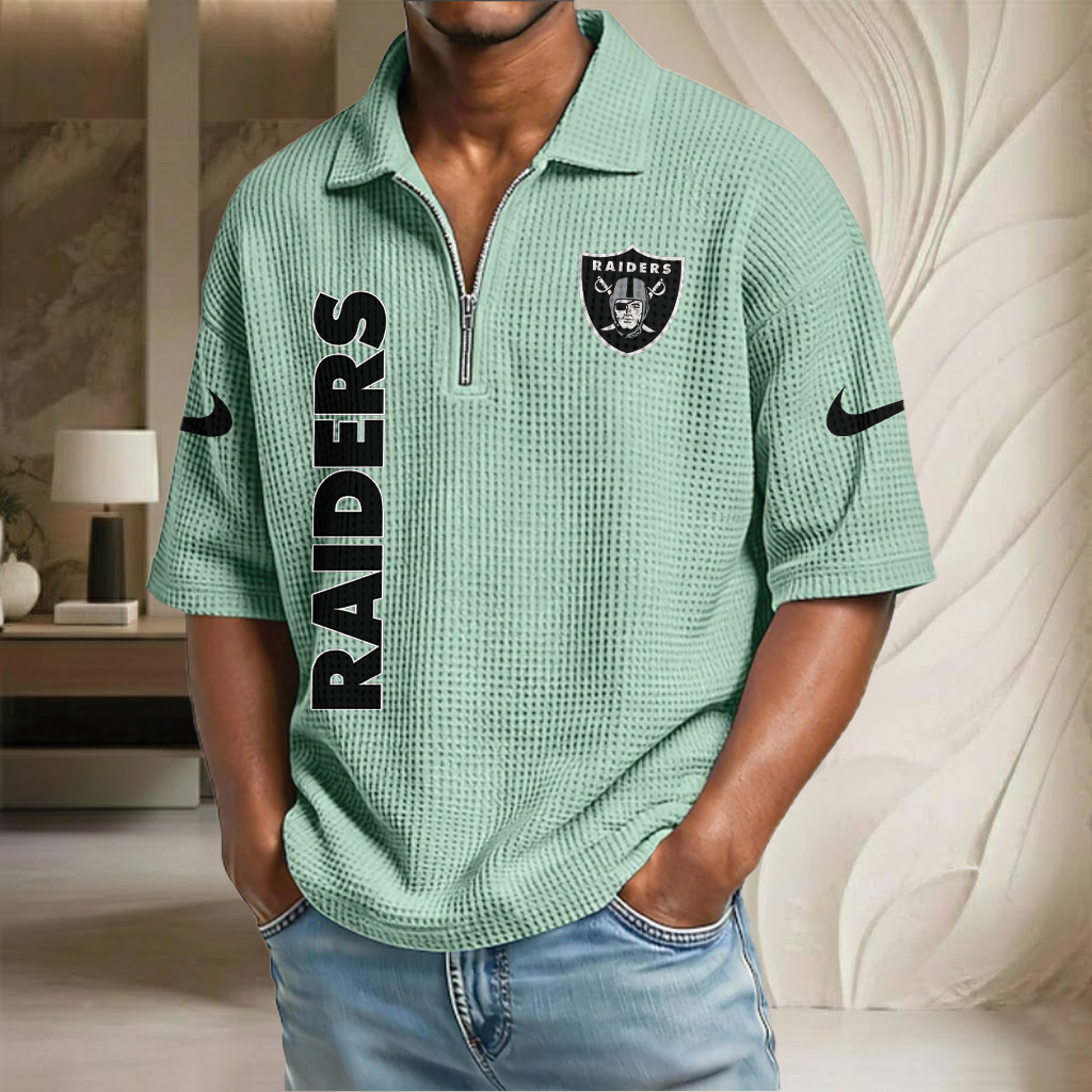 NFL x LV Waffle Half-Zip Polo Shirt HLP 070326 HLPHUONG