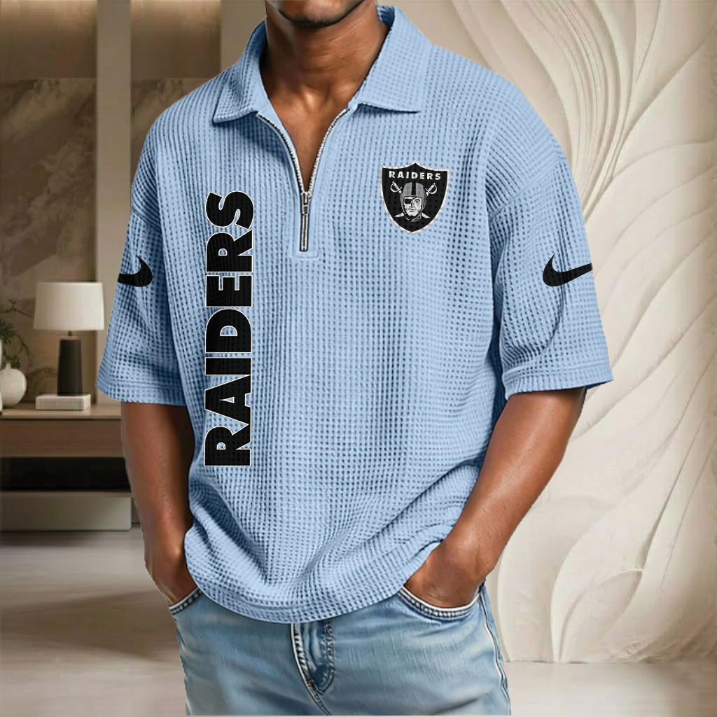 NFL x LV Waffle Half-Zip Polo Shirt HLP 070326 HLPHUONG