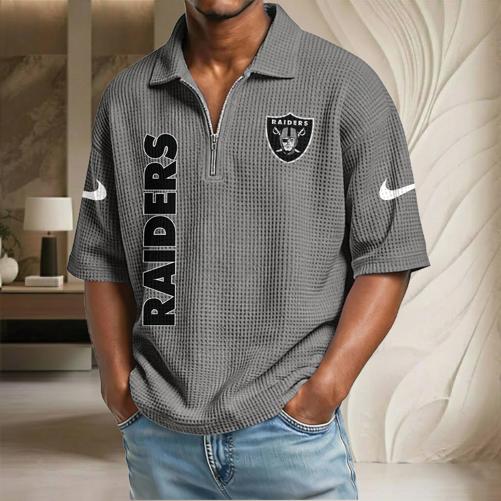 NFL x LV Waffle Half-Zip Polo Shirt HLP 070326 HLPHUONG
