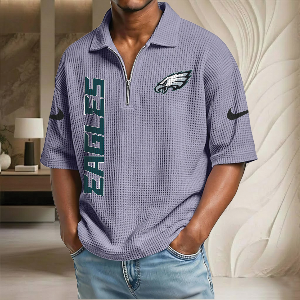 NFL x PE Waffle Half-Zip Polo Shirt HLP 070326 HLPHUONG