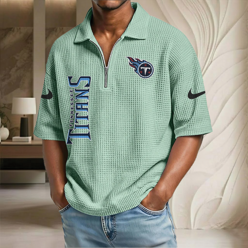 NFL x TEN Waffle Half-Zip Polo Shirt HLP 070326 HLPHUONG
