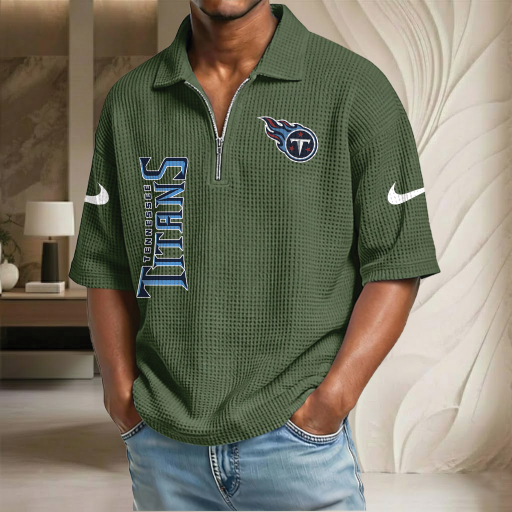 NFL x TEN Waffle Half-Zip Polo Shirt HLP 070326 HLPHUONG