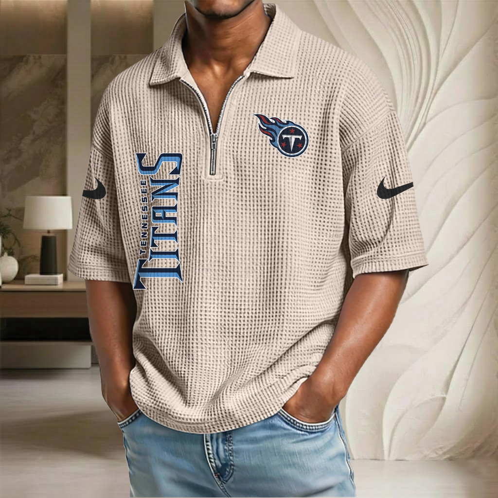 NFL x TEN Waffle Half-Zip Polo Shirt HLP 070326 HLPHUONG