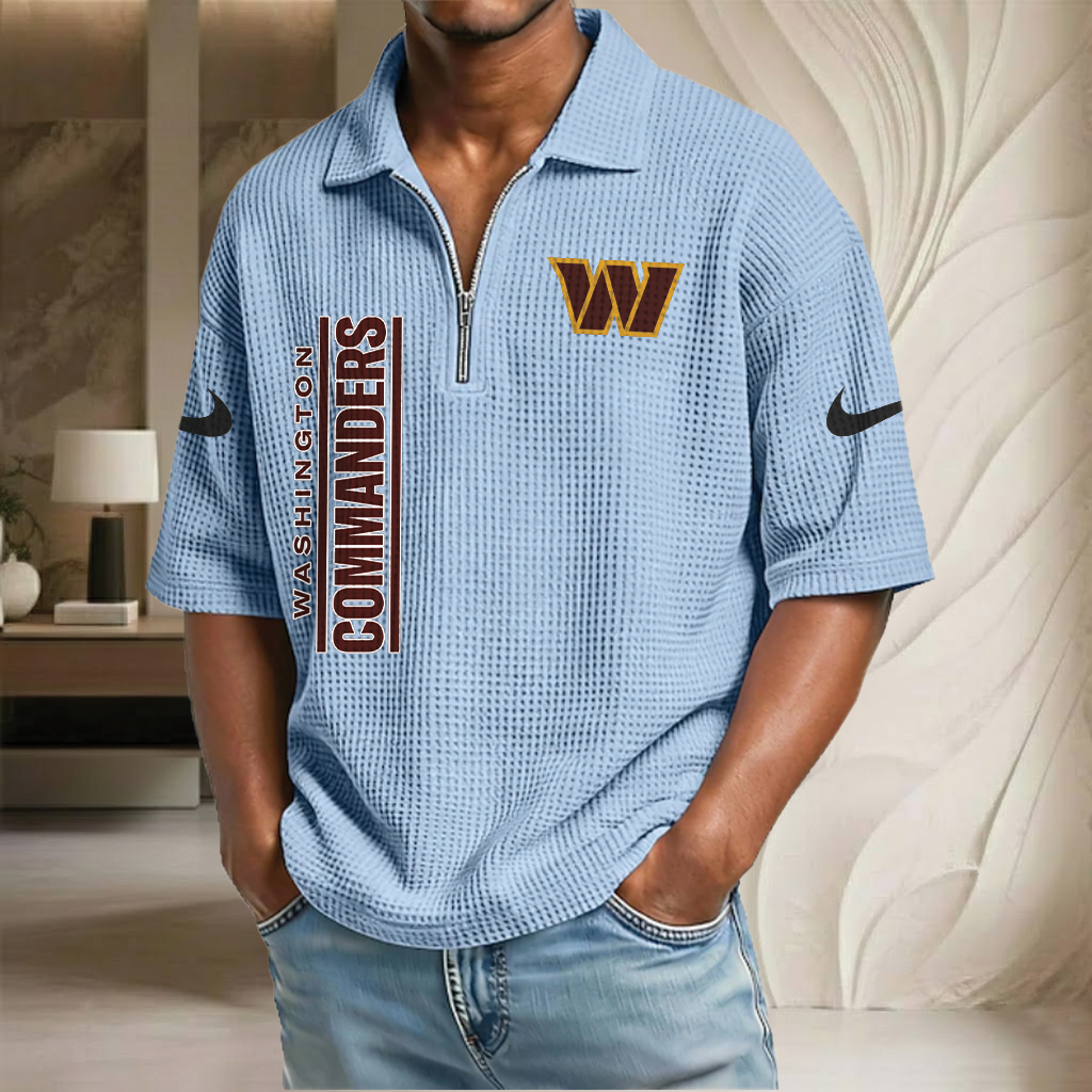 NFL x WAS Waffle Half-Zip Polo Shirt HLP 070326 HLPHUONG