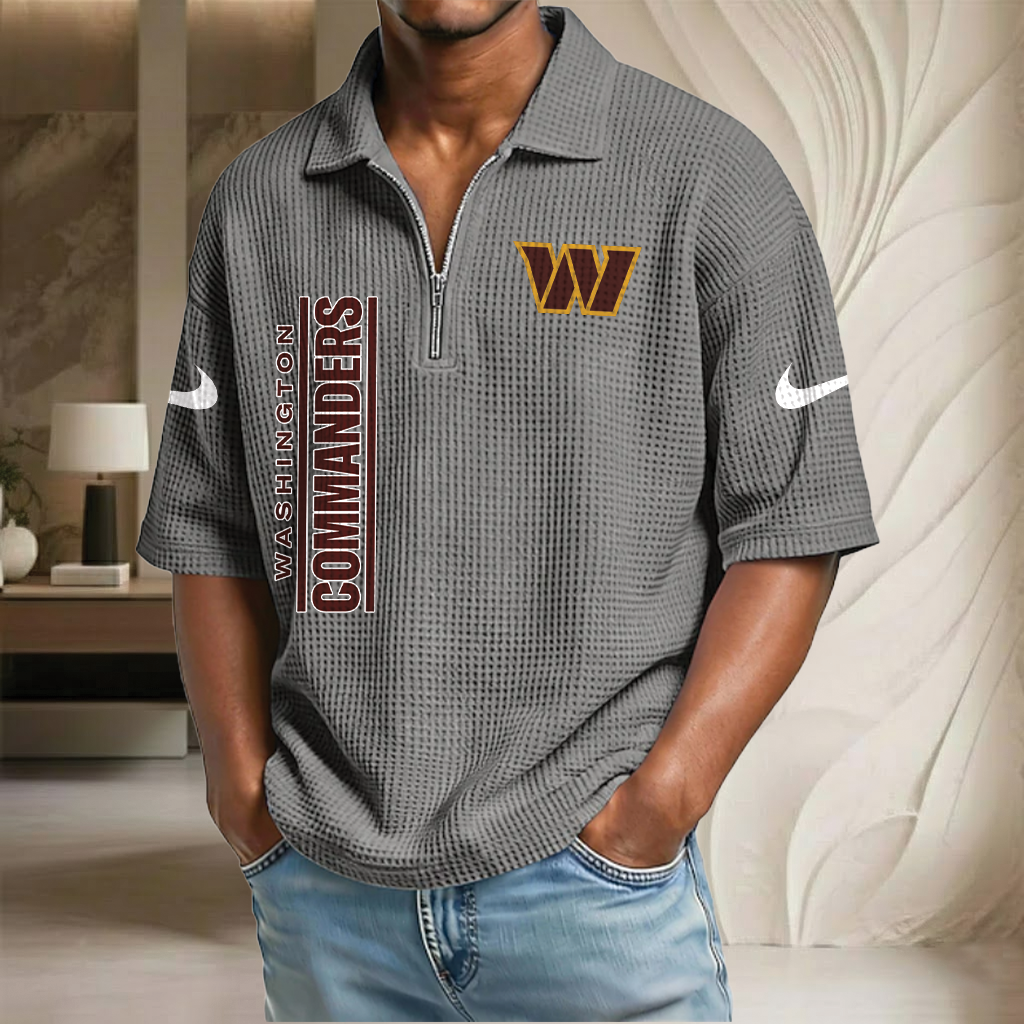 NFL x WAS Waffle Half-Zip Polo Shirt HLP 070326 HLPHUONG
