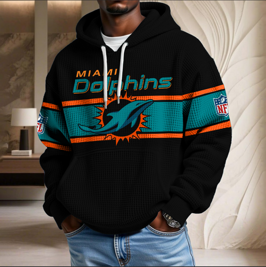 NFL x MIA Black Version Waffle Hoodie HLP HLPHUONG