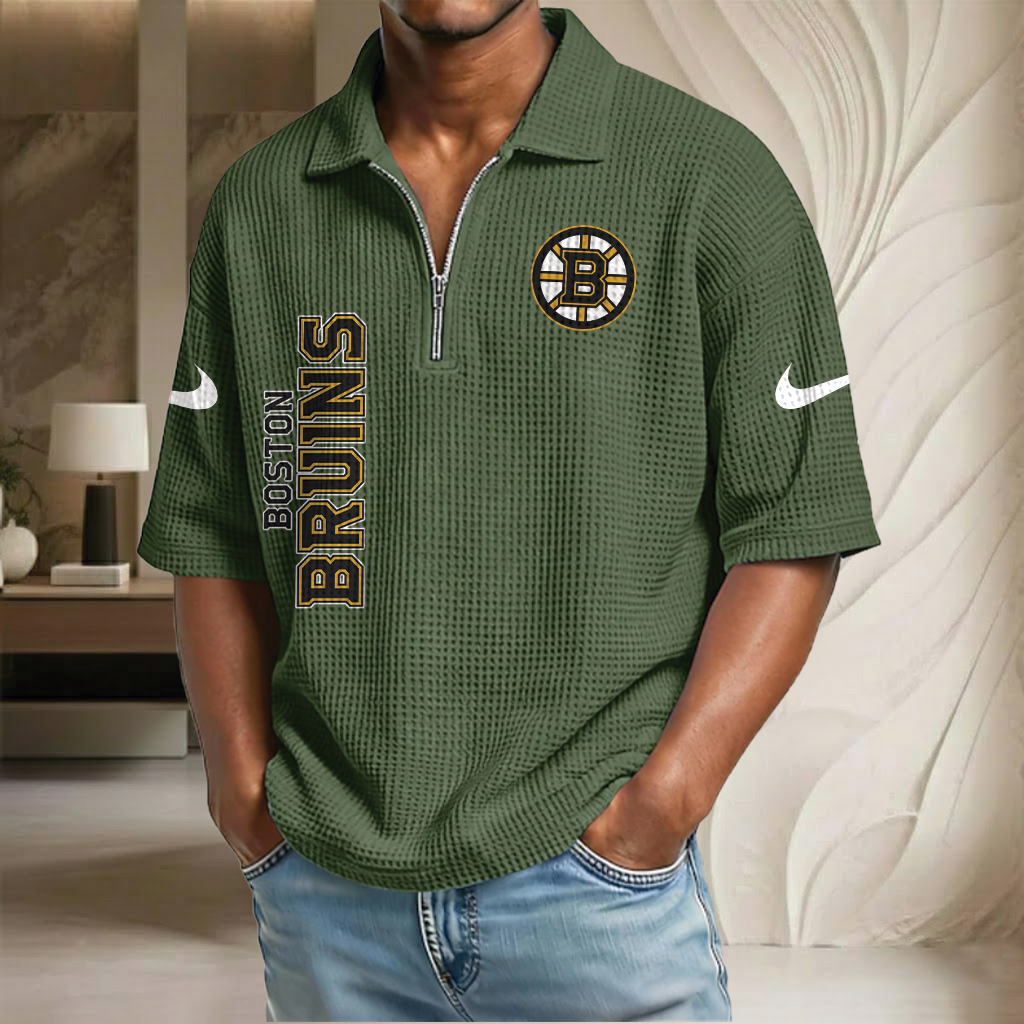 NHL x BB Waffle Half-Zip Polo Shirt HLP 070326 HLPHUONG