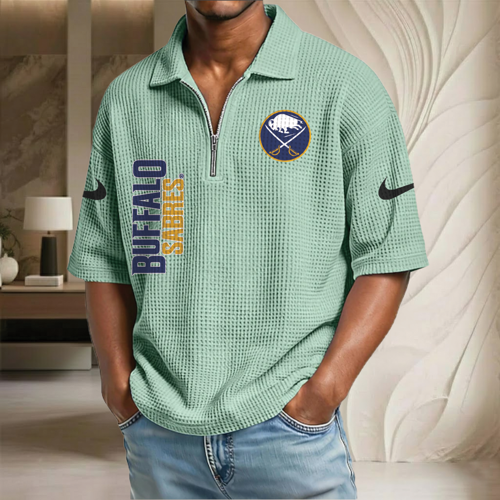 NHL x BS Waffle Half-Zip Polo Shirt HLP 070326 HLPHUONG