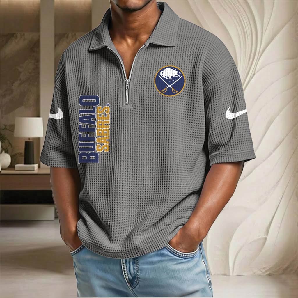 NHL x BS Waffle Half-Zip Polo Shirt HLP 070326 HLPHUONG