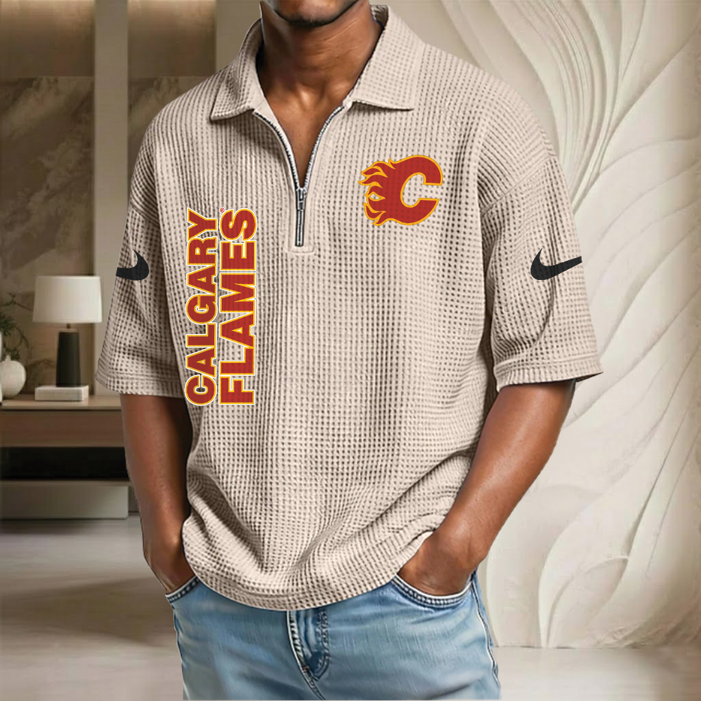 NHL x CF Waffle Half-Zip Polo Shirt HLP 070326 HLPHUONG