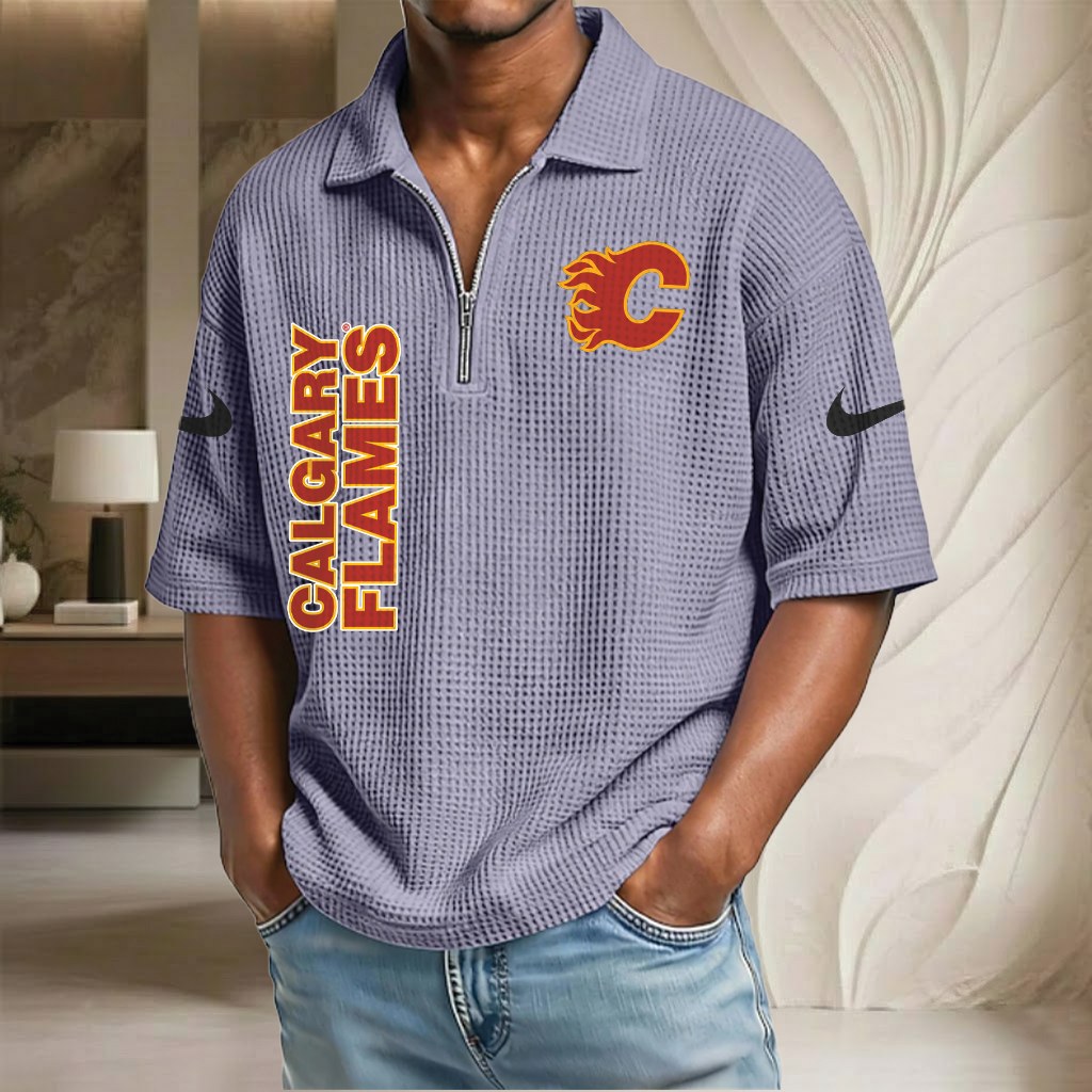 NHL x CF Waffle Half-Zip Polo Shirt HLP 070326 HLPHUONG