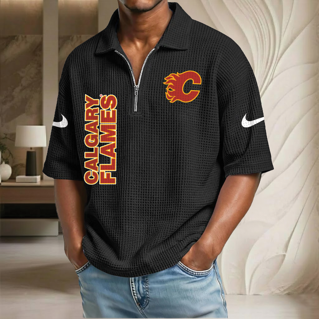 NHL x CF Waffle Half-Zip Polo Shirt HLP 070326 HLPHUONG