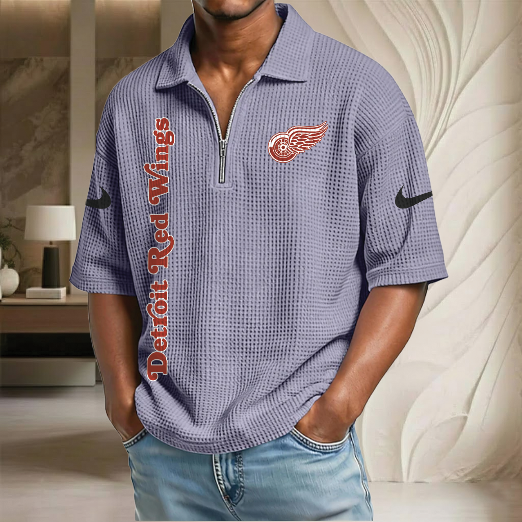 NHL x DRW Waffle Half-Zip Polo Shirt HLP 070326 HLPHUONG