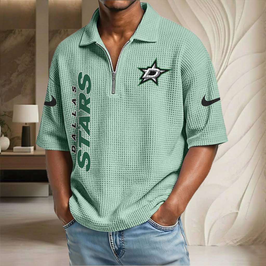 NHL x DS Waffle Half-Zip Polo Shirt HLP 070326 HLPHUONG