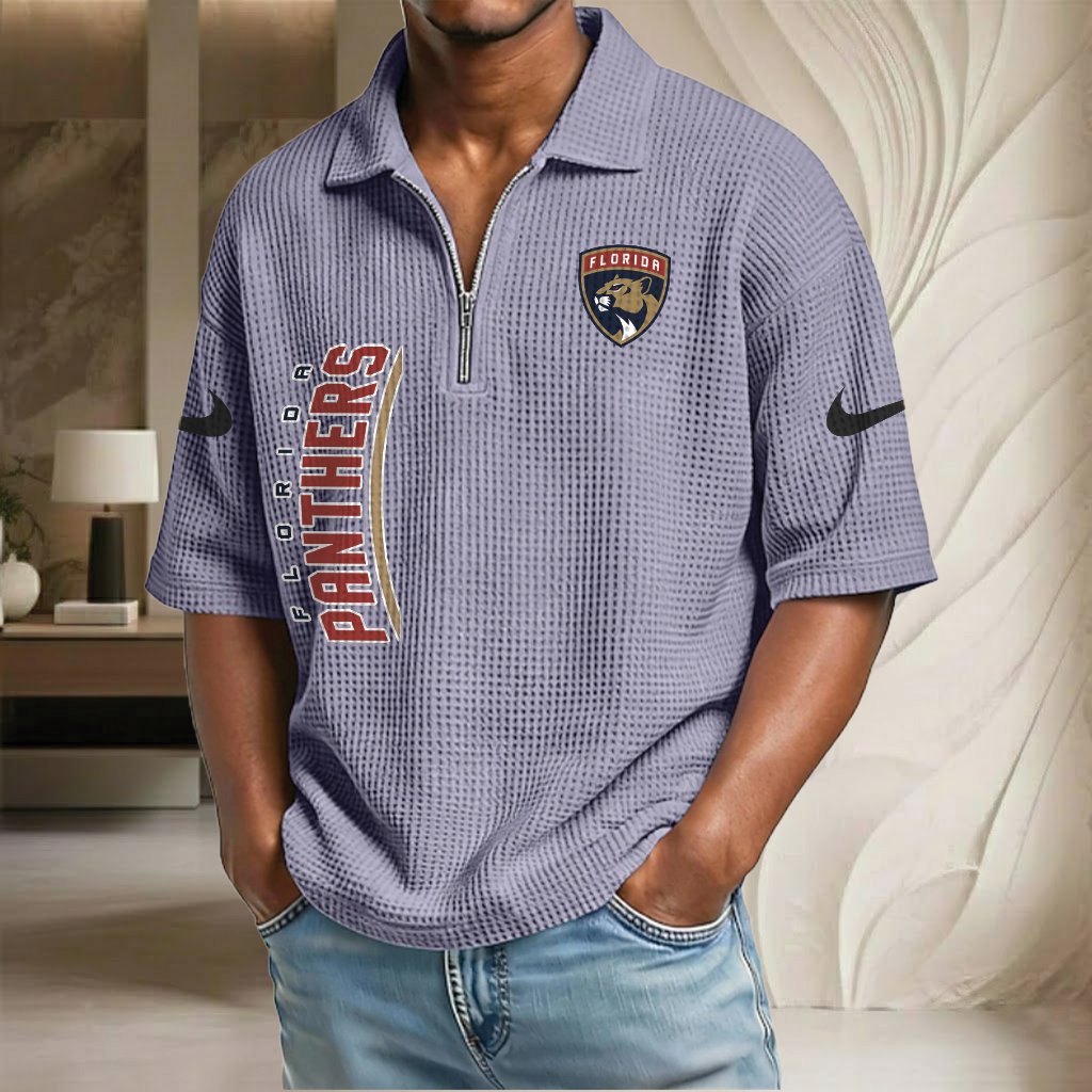 NHL x FP Waffle Half-Zip Polo Shirt HLP 070326 HLPHUONG